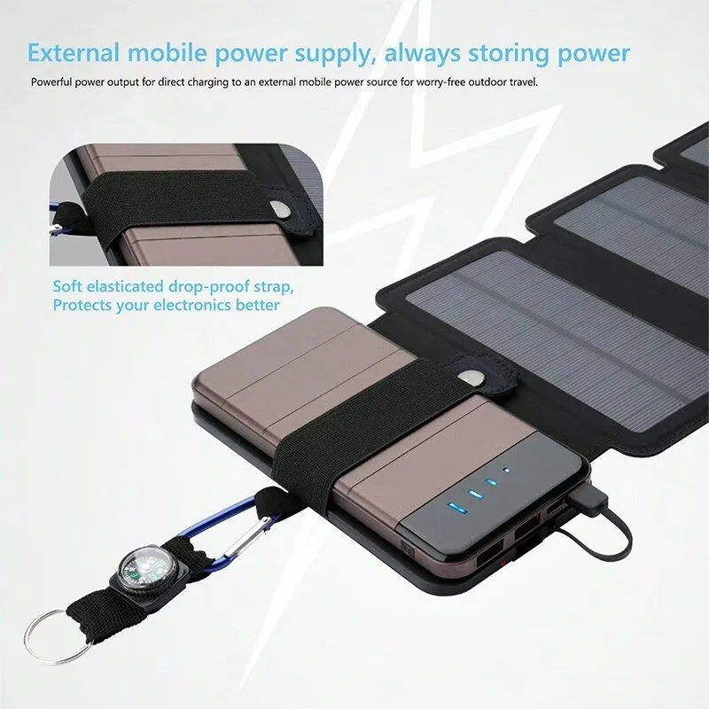 Outdoor Gadgets Multifunctional Portable Solar Charging Panel Foldable 5V 21A USB Output Device Camping Tool High Power 230922