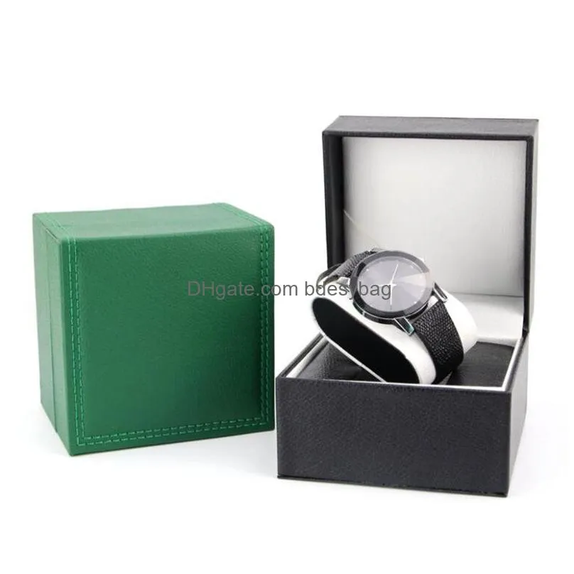Watch Boxes & Cases Pu Leather Box Jewelry Display Gift Wristwatch Storage Case With Removable Pillow Drop Delivery Watches Dhgarden Dhp0A