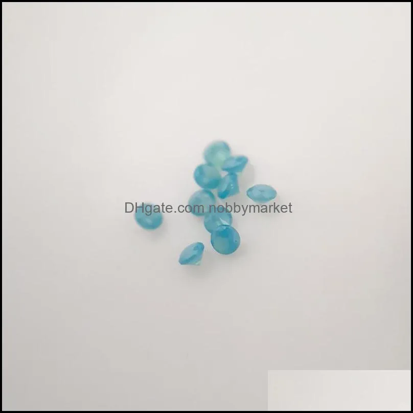 232 Good Quality High Temperature Resistance Nano Gems Facet Round 0.8-2.2mm Dark Opal Aquamarine Greenish Blue Synthetic Gemstone