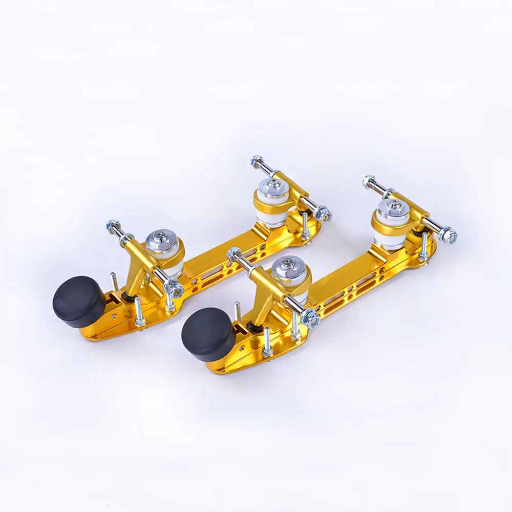 Inline Roller Skates Aluminum quad skate plates size 214mm 224mm 242mm 258mm 274mm 308mm with stopper color gold 230922