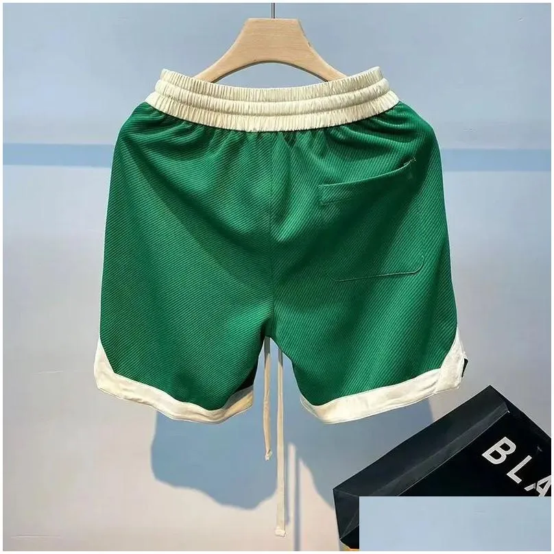 Men`S Shorts Y2K Mens Korean Streetwear Breeches Letter Embroidery Harajuku Short Pants Gym Grunge Sweatpants Sport Bermudas Clothes Dh5Ij