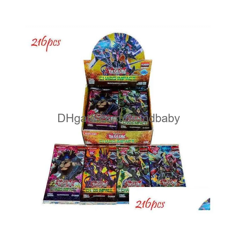 Card Games 100Pcs/Set Yuh Rare Flash Cards Yu Gi Oh Game Paper Kids Toys Girl Boy Collection Christmas Gift Drop Delivery Gifts Puzzle Dhzel