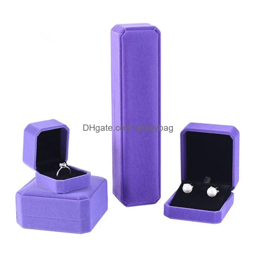 Jewelry Boxes 4Pcs Set Square Box Wedding Jewellery Earring Ring Necklace Bracelet Holder Protable Storage Cases Gift Packin Dhgarden Dh7Oc