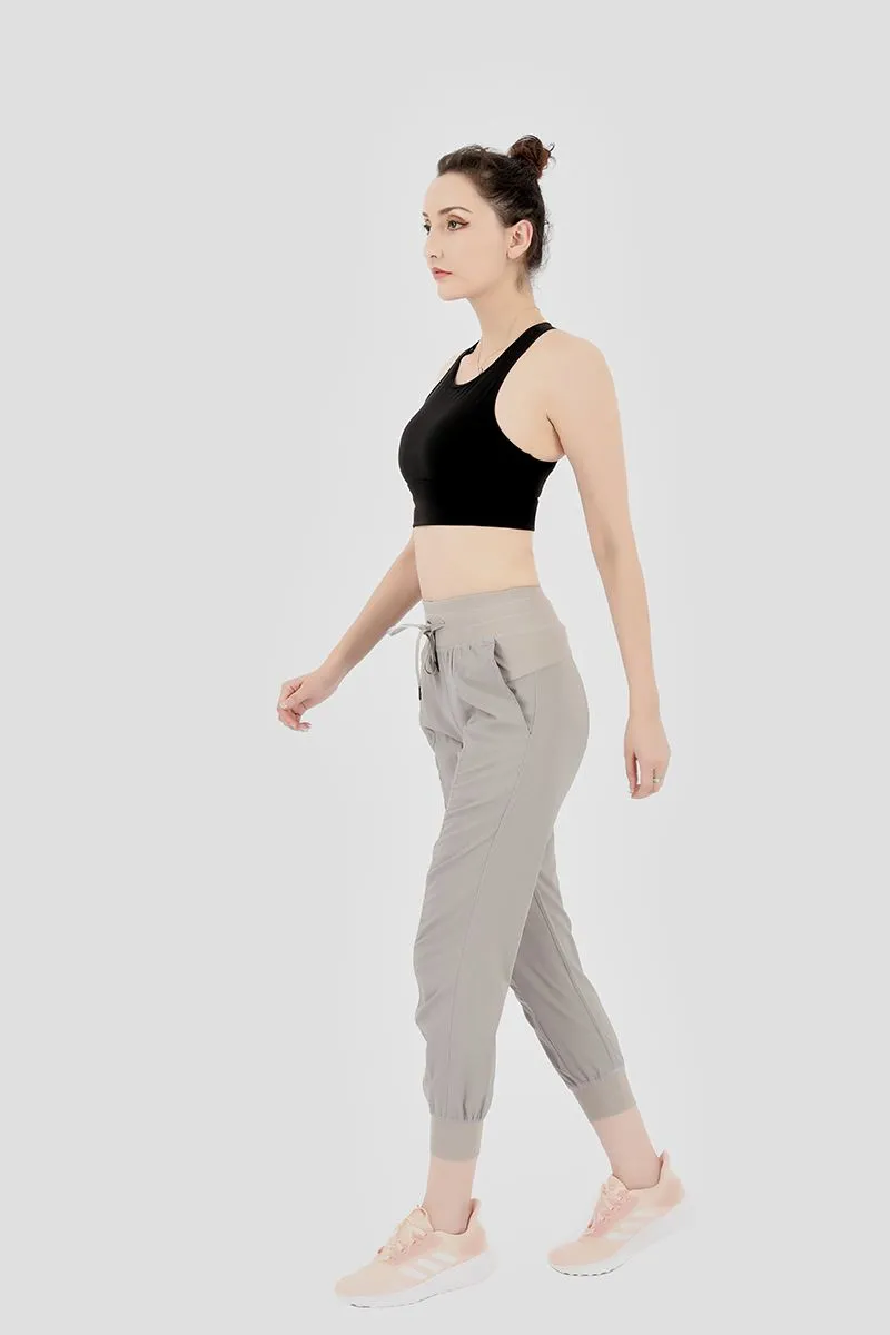 Women Yoga Studio Pants Ladies Quickly Dry Drawstring Running Sports Trousers Loose Dance Jogger Girls Gym Fitness