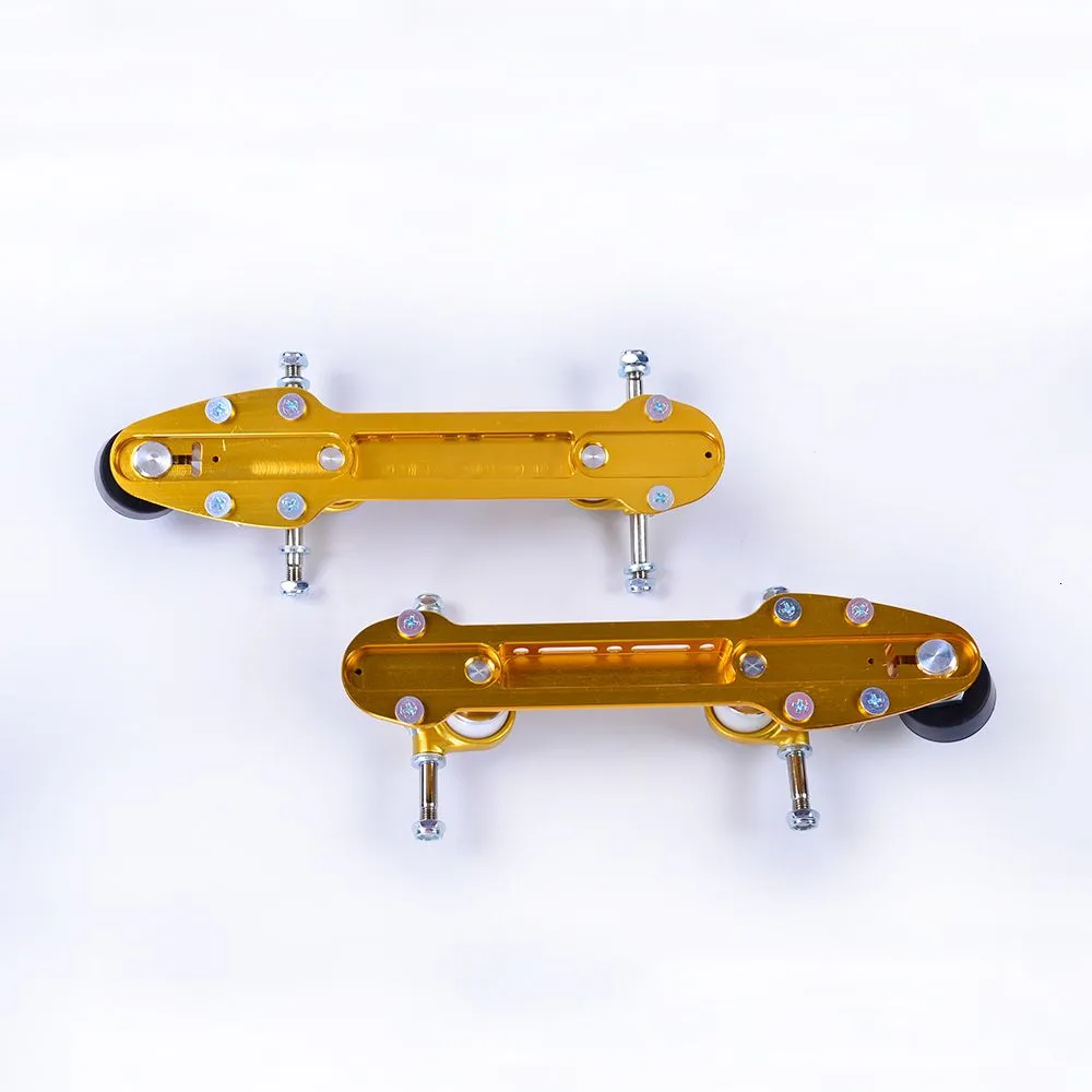 Inline Roller Skates Aluminum quad skate plates size 214mm 224mm 242mm 258mm 274mm 308mm with stopper color gold 230922