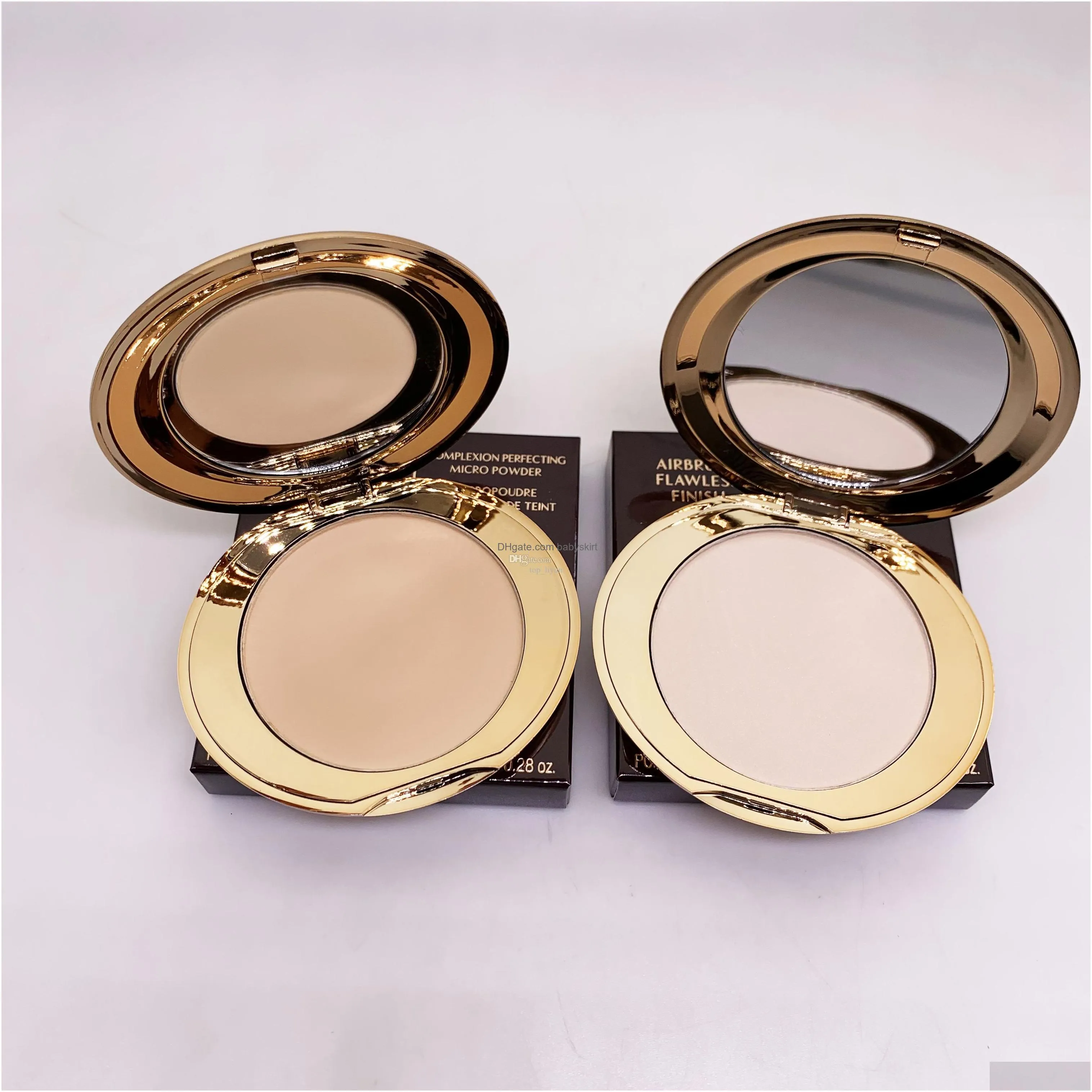 Eye Shadow Airbrush Flawless Finish Setting Powder 8G Complexion Perfecting Micro 2 Colors Fair And Medium Face Makeup Drop Delivery H Dh7Bk