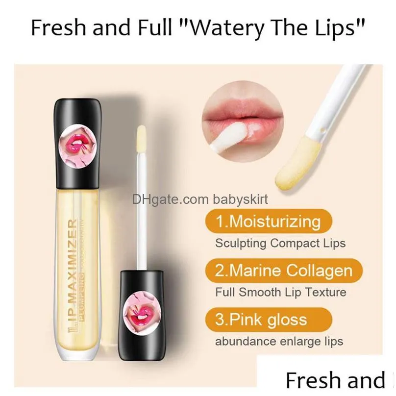 Lip Plumper Plum Lips Care Serum Mask For Increase Elasticity Moisturizing Reduce Fine Lines Plump Gloss Y Makeup Drop Delivery Dhv6J