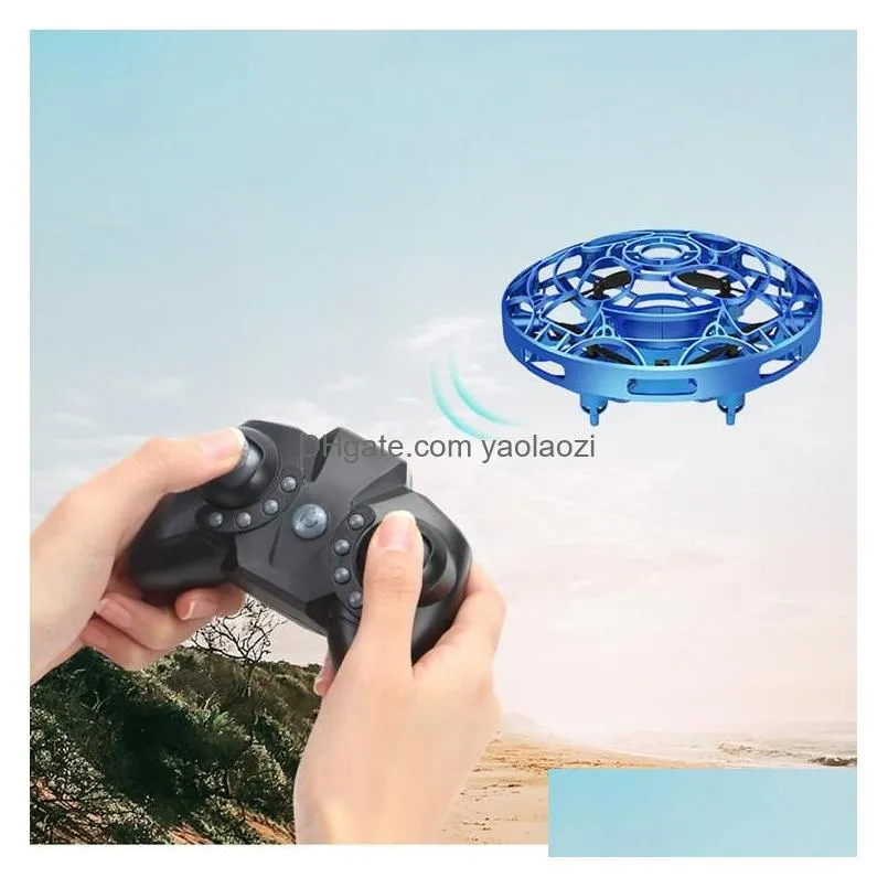 watch gesture control kids toy ufo induction aircraft suspension mini drone toys inductive flying spinning smart drone sensor led light quadcopter 