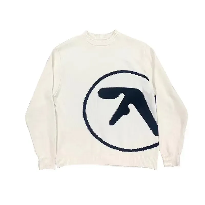 Men`s Sweaters Men`s Sweater Aphex Twin Knit Winter Oversized Vintage Long Sleeve Tops Jumper Pullover Y2k Streetwear Graphic Fashion Clothing