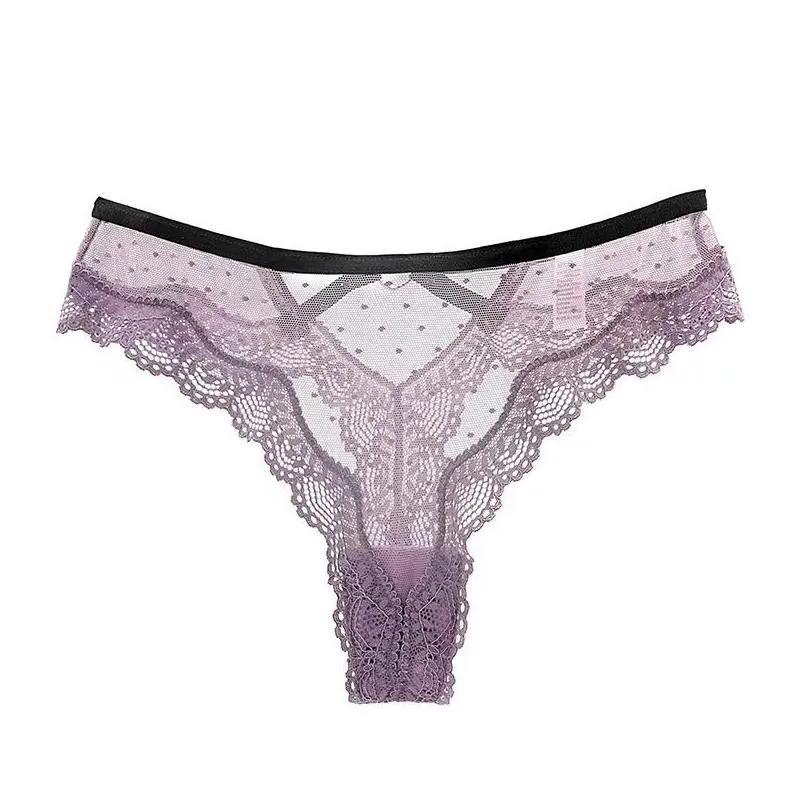 Women`S Panties Low Waist Hollow Out Flower Lace Y Womens Underwear Thong String Transparent Mesh Seamless Briefs Drop Delivery Appar Dhibf