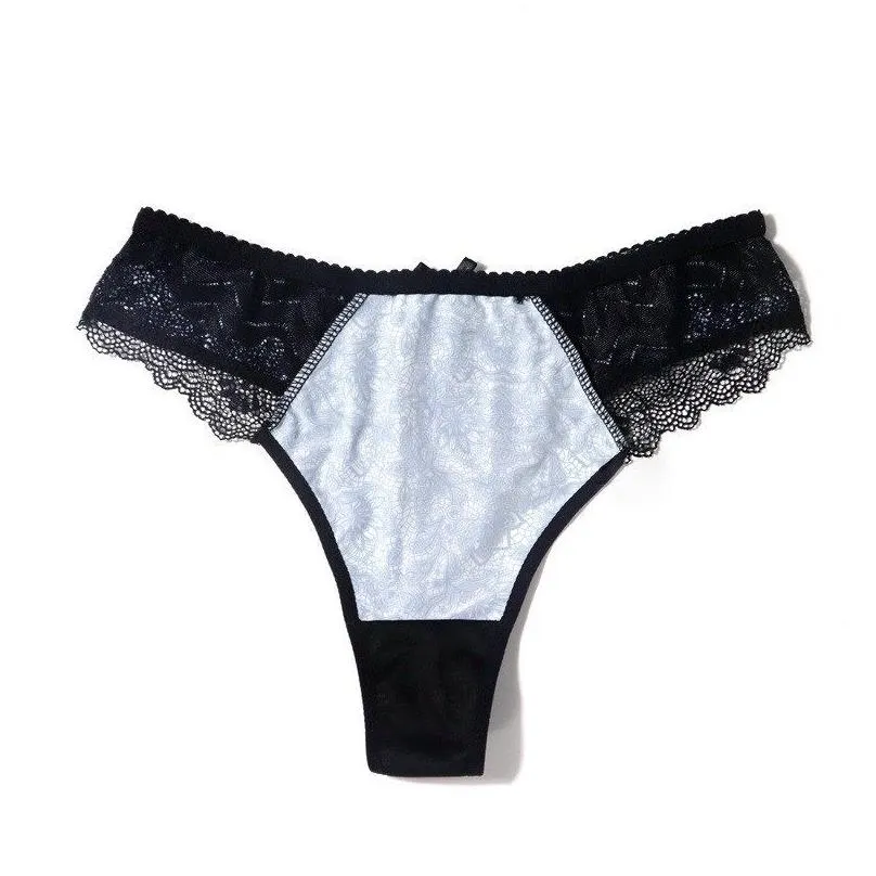 Women`S Panties Beauwear 2Pcs/ Lot Femme Y Lingerie Big Size L-5Xl Soft Thin Thongs For Woman Lace Pantys G-String Elastic Briefs Lad Dhkqb