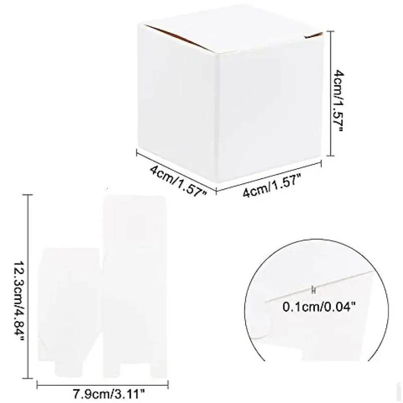 Gift Wrap 30 Mini White Paper Box With Lid Soap Foldable Cardboard Earrings Small Jewelry 240205 Drop Delivery Home Garden Festive Par Dhyfn