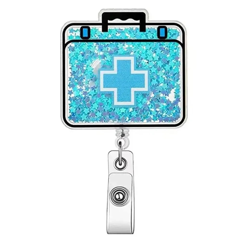 Key Rings 10 Pcs/Lot Custom New Styles Scrub Life Acrylic Badge Holder Nurse Accessories Medical Series Nursing Student Cna Reel Drop Dhk9D