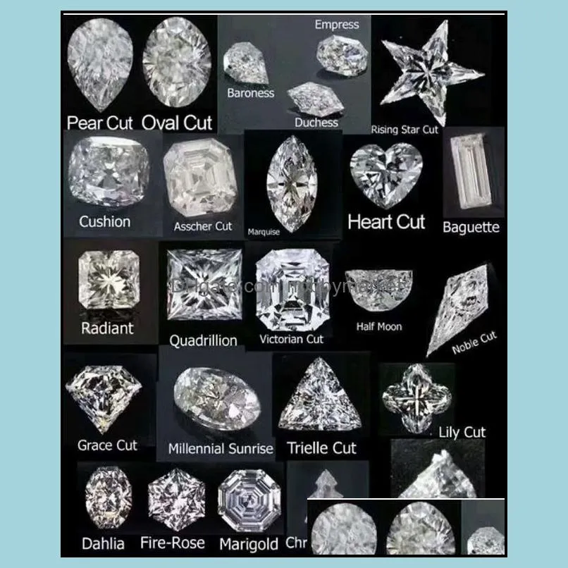 GH Color Moissanite ROUND Cut Loose Diamond with Box and Certification for Rings VS1 Gemstones Excellent Pass Tester