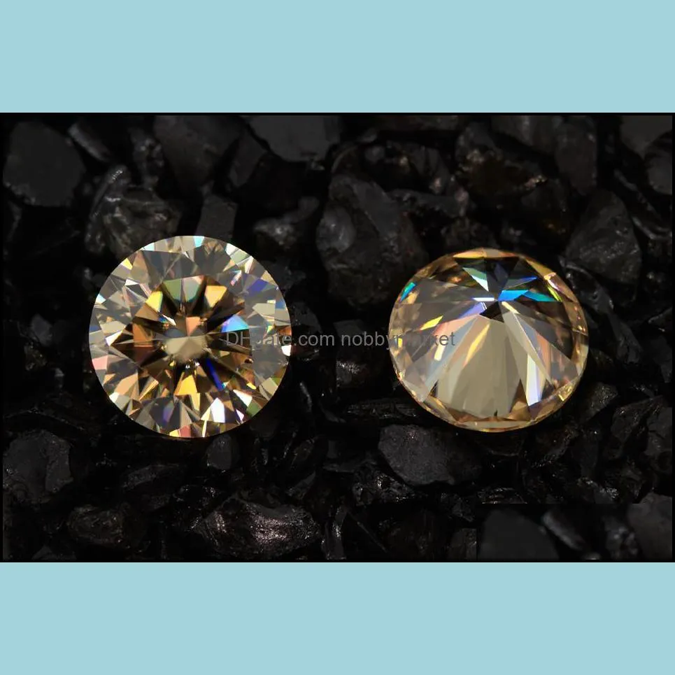 GIGAJEWE Champagne Color 3.5mm-9mm Loose Moissanite diamond for Fashion Jewelry making