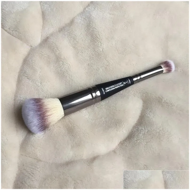 HEAVENLY LUXE COMPLEXION PERFECTION Makeup Brush #7 Double-Ended Quality Face Contour Concealer Beauty Cosmetics Brushes Blender