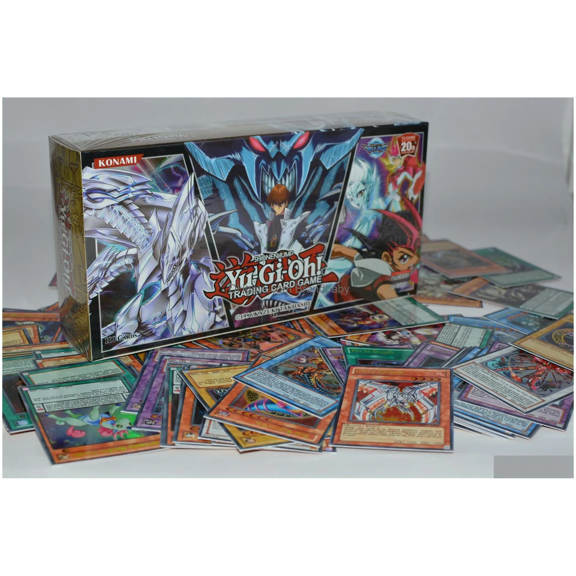 Card Games Yuh 100 Piece Set Box Holographic Yu Gi Oh Game Collection Children Boy Childrens Toys 221104 Drop Delivery Dhsvx