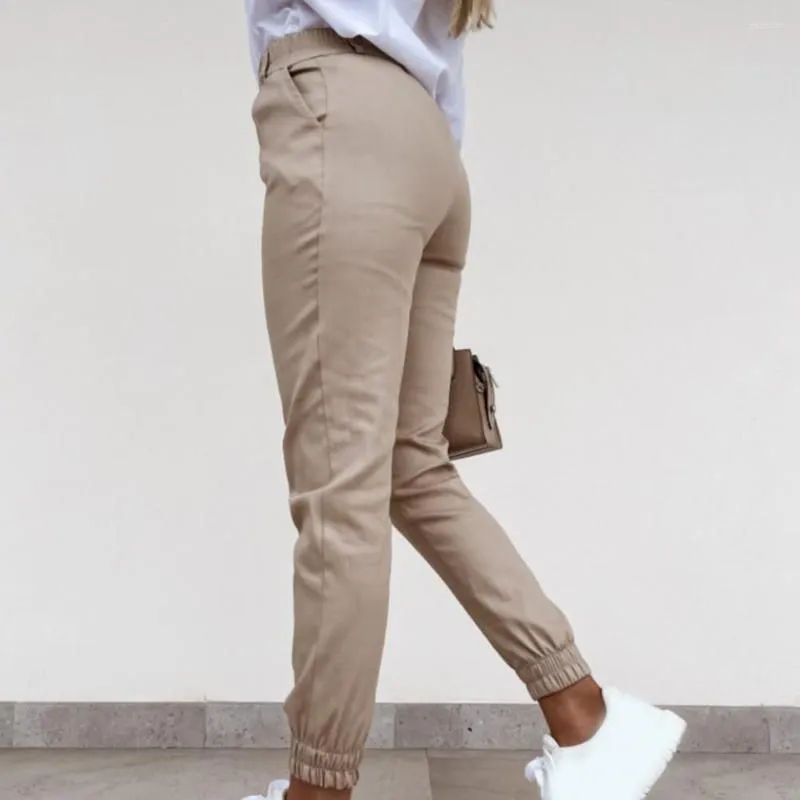 Women`s Pants Women Bodycon Cropped Spring Autumn All Match Ankle Tied Mom Ripped Jeans Stright Trousers Woman Career