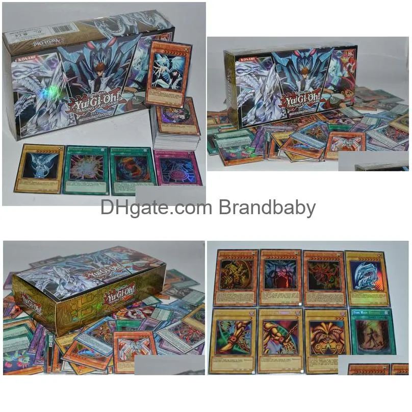 Card Games Yuh 100 Piece Set Box Holographic Yu Gi Oh Game Collection Children Boy Childrens Toys 220725 Drop Delivery Gifts Puzzles Dhqfx