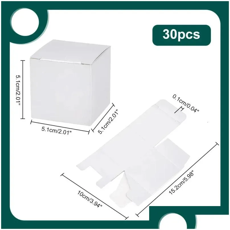 Gift Wrap 30 Mini White Paper Box With Lid Soap Foldable Cardboard Earrings Small Jewelry 240205 Drop Delivery Home Garden Festive Par Dhyfn