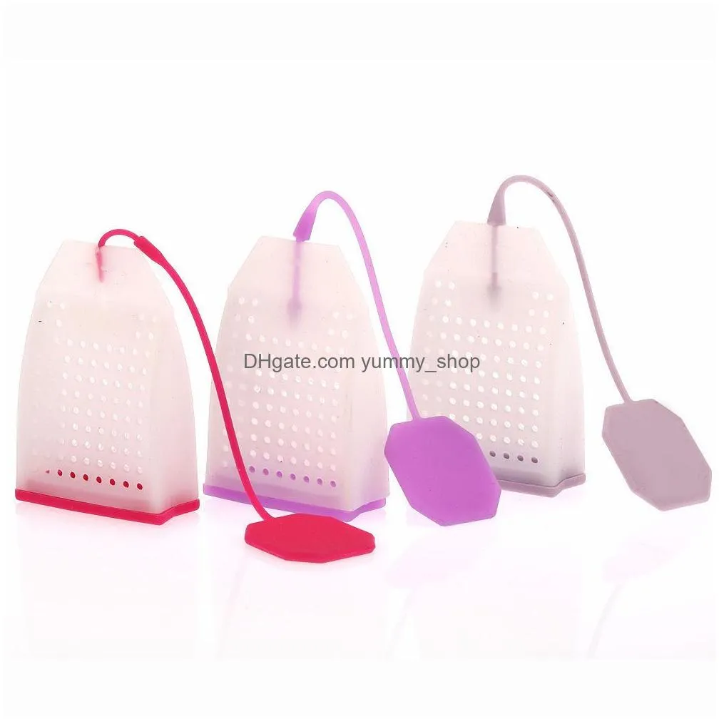 coffee tea tools food-grade sile infuser reusable loose leaf bags strainer 6 colors drop delivery home garden kitchen dining bar drink