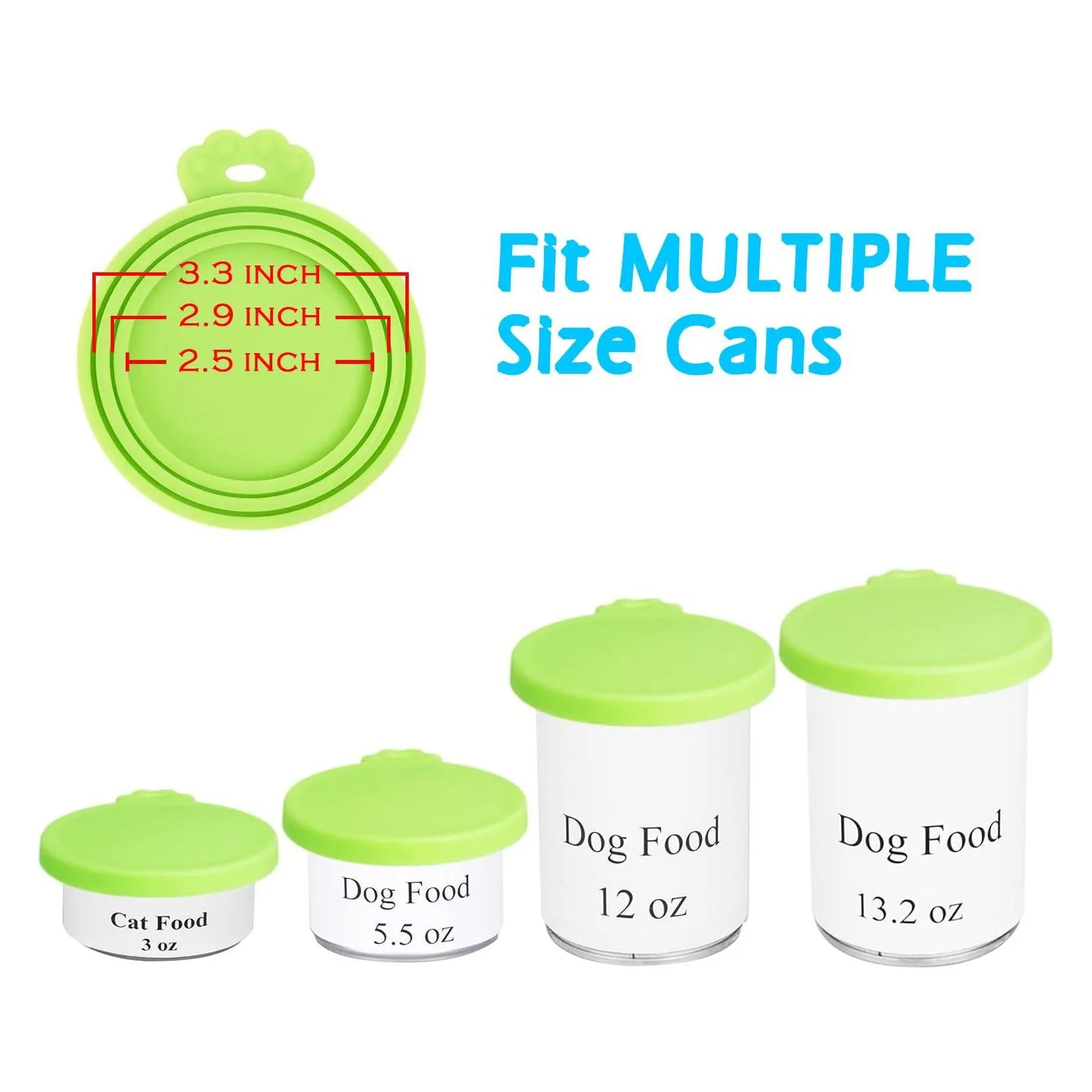Dog Bowls & Feeders Sile Pet Can Lids Cat Food Er Size Tops 1 Fit 3 Standard Cans Bpa Dishwasher Safe Drop Delivery Home Garden Suppli Dhl38