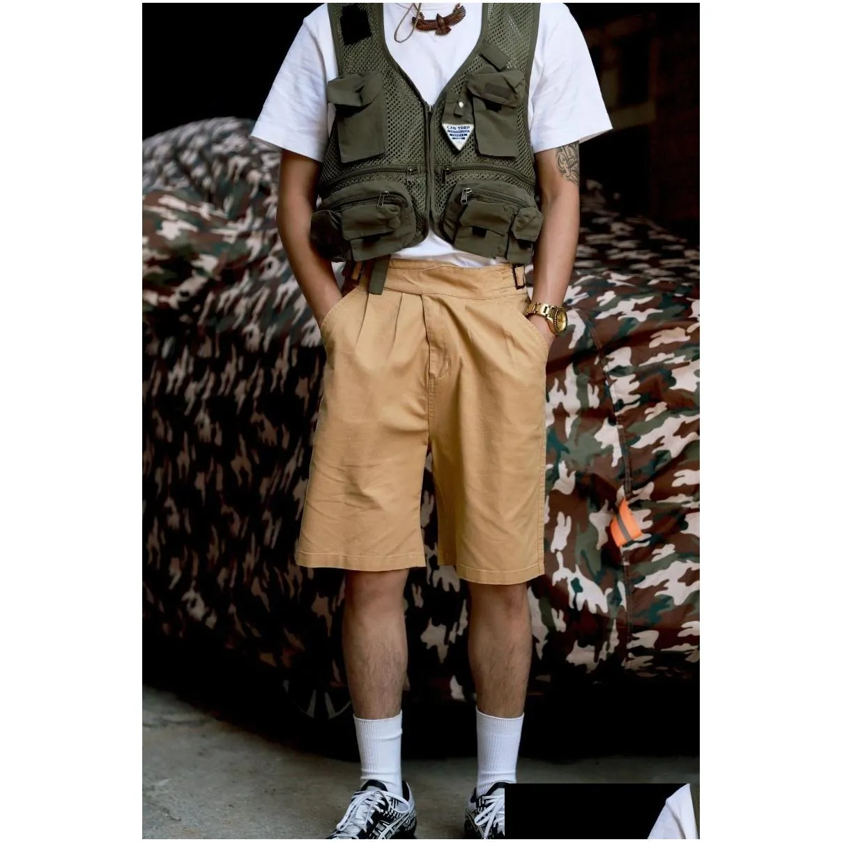 Men`S Shorts Summer Cotton Vintage Army Men S Cargo Chino Work Street Wear Uni Gurkha Short Pants 220715 Drop Delivery Apparel Clothi Dhgdt