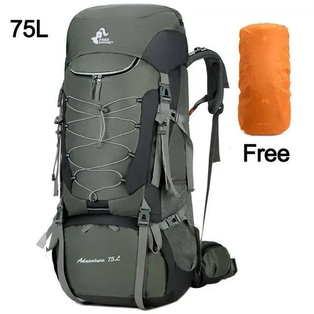 Outdoor Bags 75L Camping Backpack Travel Sport Bag With Rain Cover Climbing Mountaineering Trekking Rucksack Hiking Shoulder Men