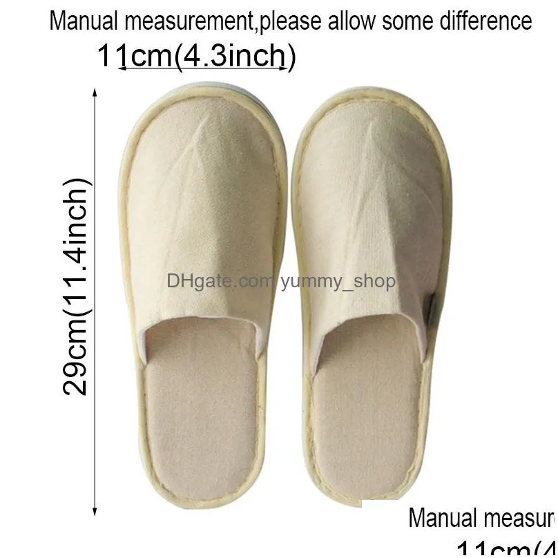 disposable slippers el travel slipper sanitary party home guest use men women unisex closed toe shoes salon homestay zxf36