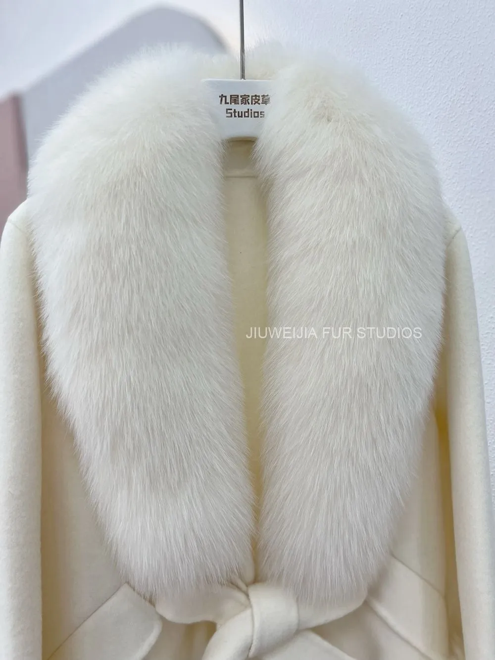 Womens Fur Faux FURTJY Winter Autumn Women Woolen Jacket Real Big Trim Collar Highend Cashmere Blends Luxury Fashionable Cloak 230921