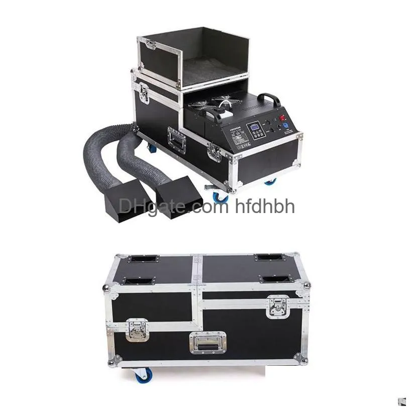 2000w water low fog machine water based dual output hazer stage wedding party smoke machine with flightcase packing