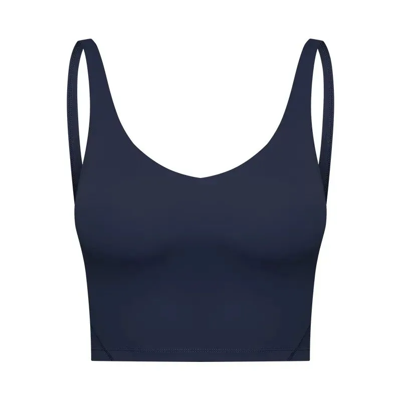 LU-IUIU yoga Bra align tank Womens Sport Bra Classic Popular Fitness Butter Soft Tank Gym Crop Yoga Vest Beauty Back Shockproof With Removable Chest Pad