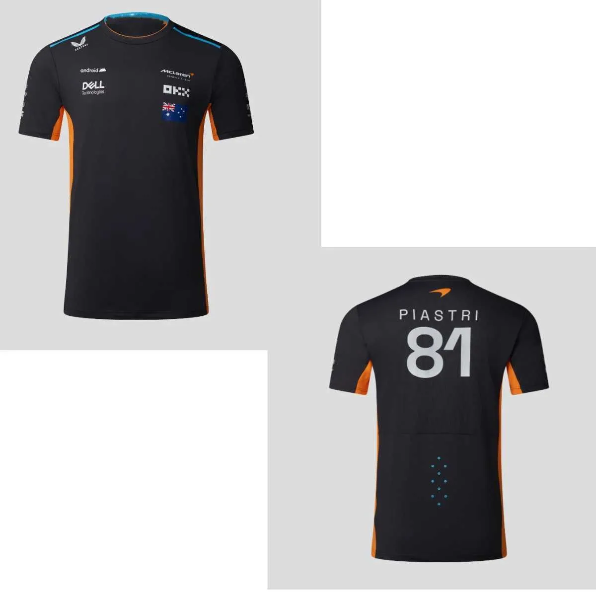 Men`s T-Shirts 2023 Season New F1 McLaren Team Men Kids Fans Summer Tshirt High Quality Male Breaable Short Sleeve ldren Tee Tops