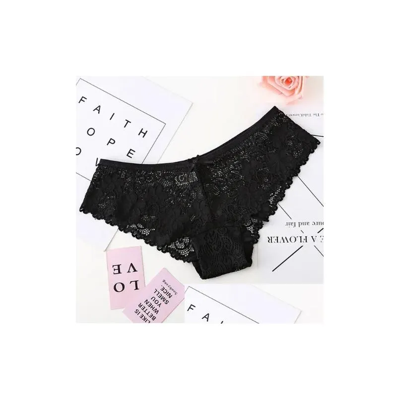 Women`S Panties Deruilady Fashion Cozy Lingerie Tempting Pretty Briefs High Quality Cotton Low Waist Cute Women Underwear Y Lace C190 Dhbkj