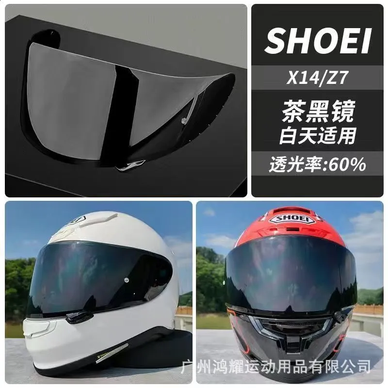 Applicable to SHOEI X14 Z7 Z8 X15 helmet lenses day and night universal electroplated lenses red blue silver anti 230923