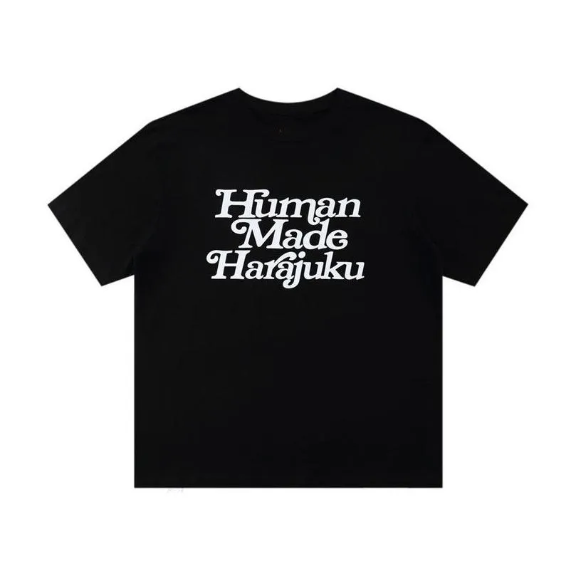 Men`S T-Shirts Mens T Shirts Ss Harajuku Japan Human Made Girls Dont Cry Shirt Men Women Heart Print Top Loose Cotton Tees 230525 Drop Dhu1H