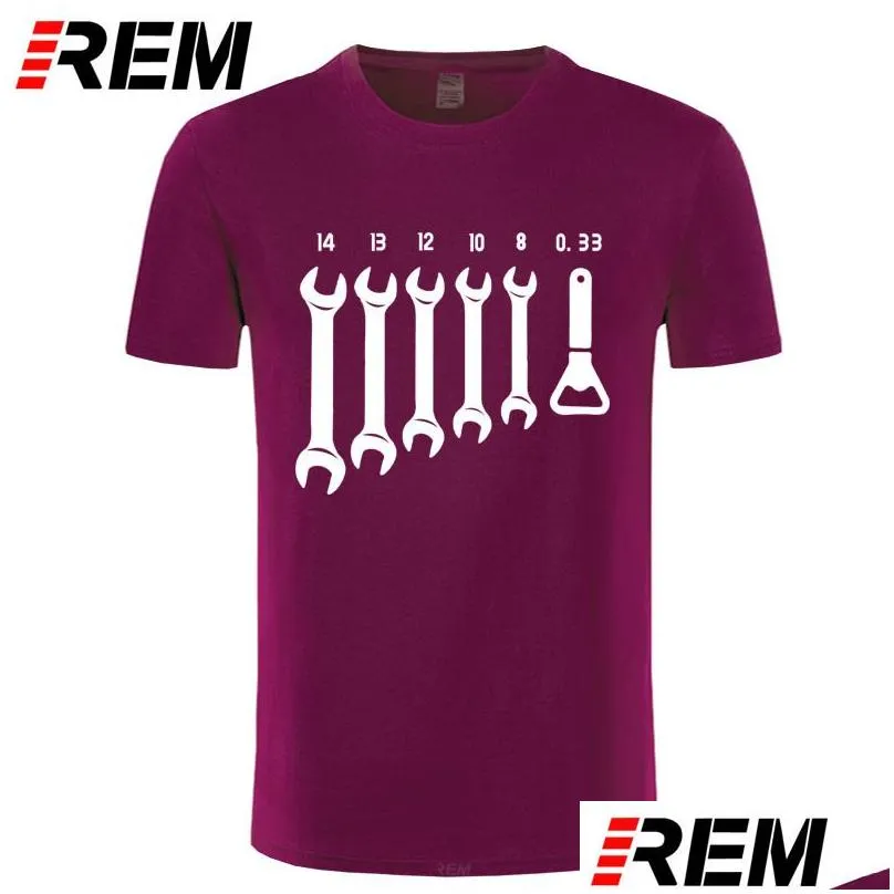 Men`S T-Shirts Rem Screw Wrench Opener Mechanic Men Car Fix Engineer Cotton Tee Short Sleeve Funny T Shirts Top Mens Clothes 220312 Dr Dh5Ls