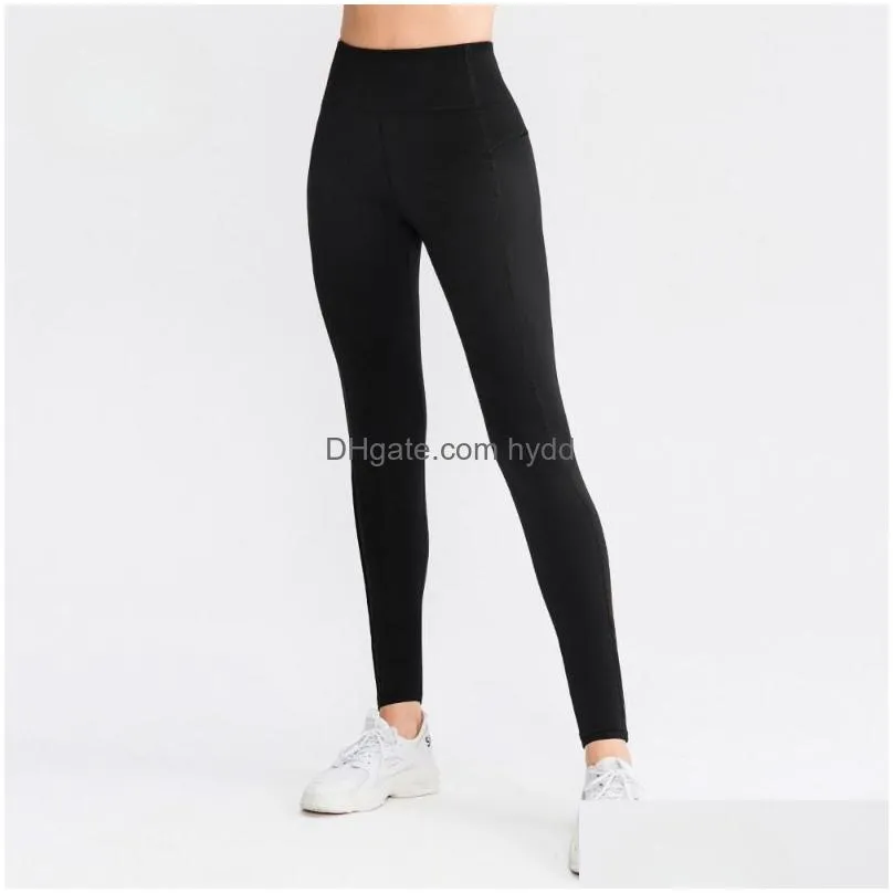 al yoga sweatpants women seamless pants plush high elastic t-line jogging sportswear high waist lifting hips fitness pants waistband pocket