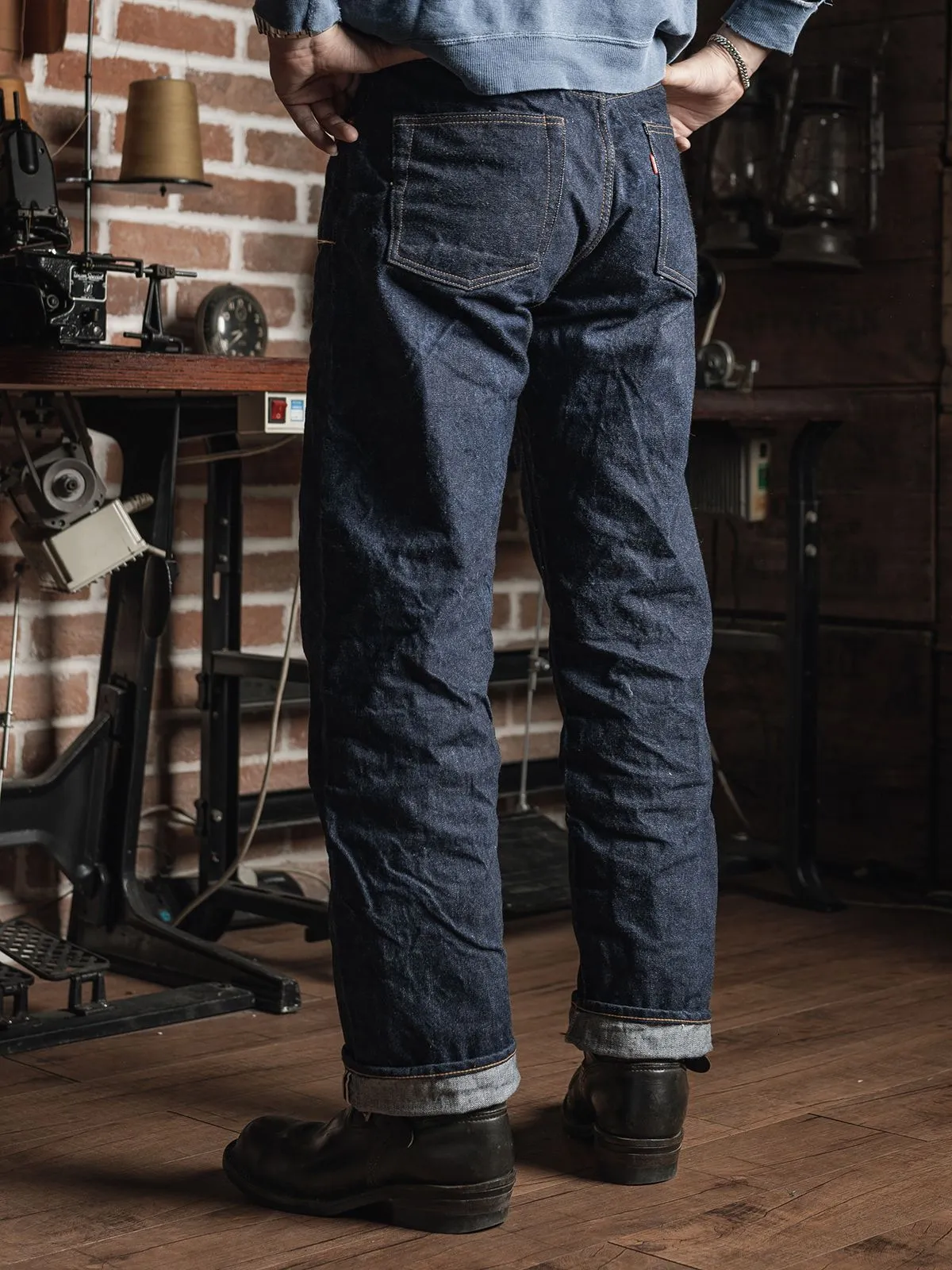 Mens Jeans Bronson 1947 Model Rigid 145oz Raw Selvedge Denim Pants 47801XX 230922