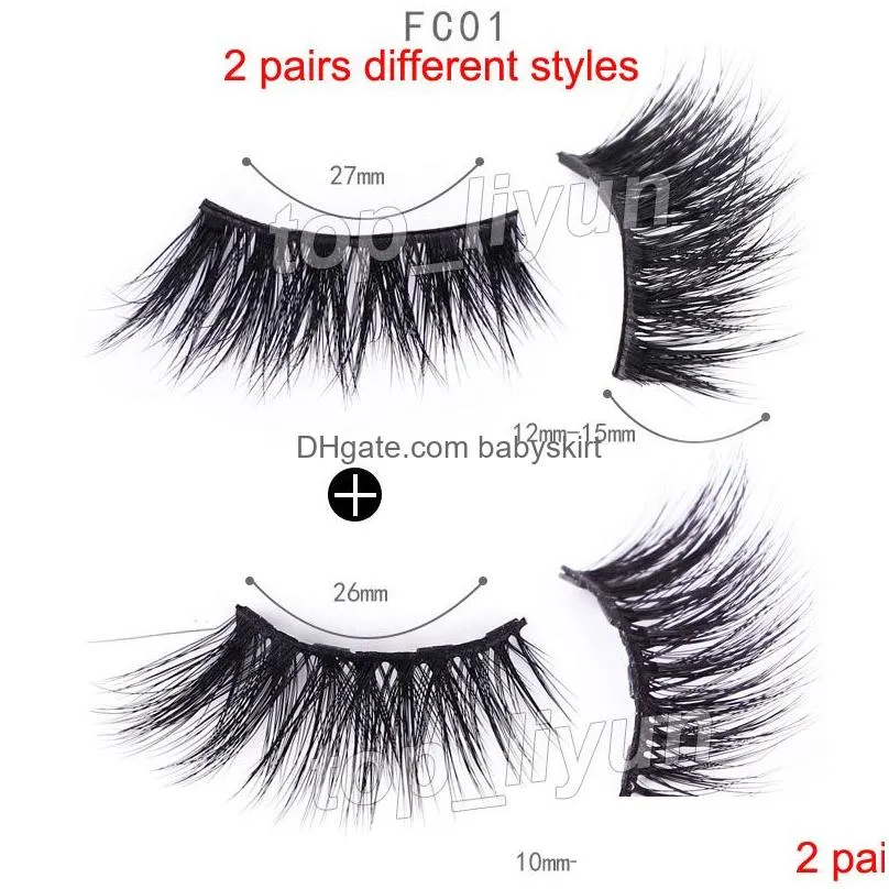 False Eyelashes Magnetic Liquid Eyeliner Tweezer Makeup 4 Pairs 3D Long Lasting No Glue Needed Reusable 6 Drop Delivery Health Beauty Dhmuw