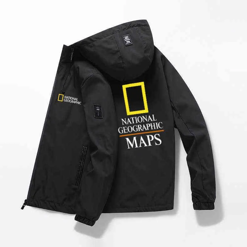 DHgate Mens Down Parkas National Geographic Clothing Outdoor Cam Hiking Jacket Breathable Waterproof Hoodie Windbreaker Adventure Suit 211026 Dheds Apparel