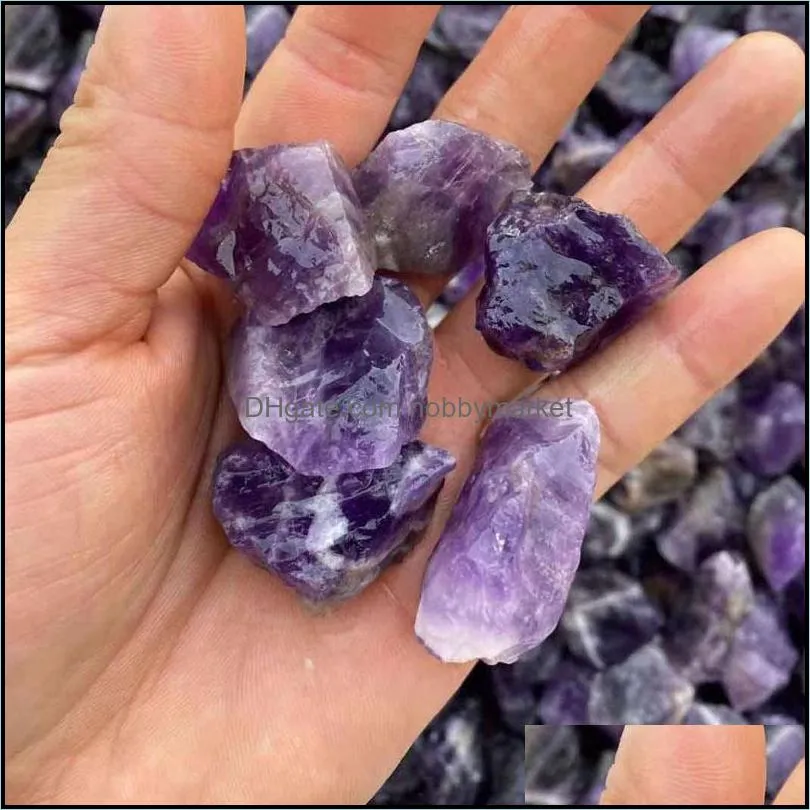 Irregular Natural Purple Color Crystal Stone Gemstones For Handmade Pendant Necklaces Keychains Jewelry Making Fashion Accessories