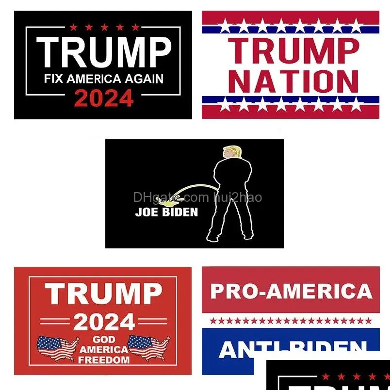 trump 2024 flag u.s. general election banner 2 copper grommets take america back flags polyester outdoor indoor decoration 90x150cm/59x35inch