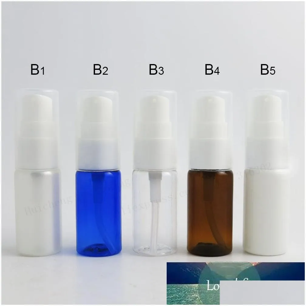 Packing Bottles Wholesale 100 X 15Ml Blue White Pear Plastic Pet Lotion Pump Bottle 1/2Oz Facial Cream Emsion Container Packaging Drop Dhwn9