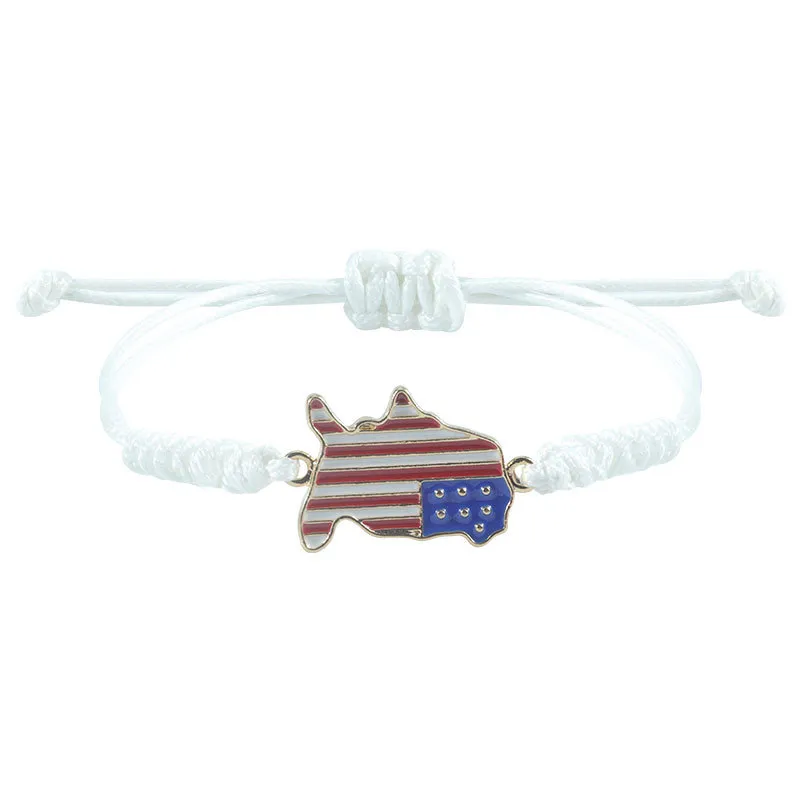 charm bracelets american independence day bracelet personalized fashion multi layered usa flag five pointed star pendant