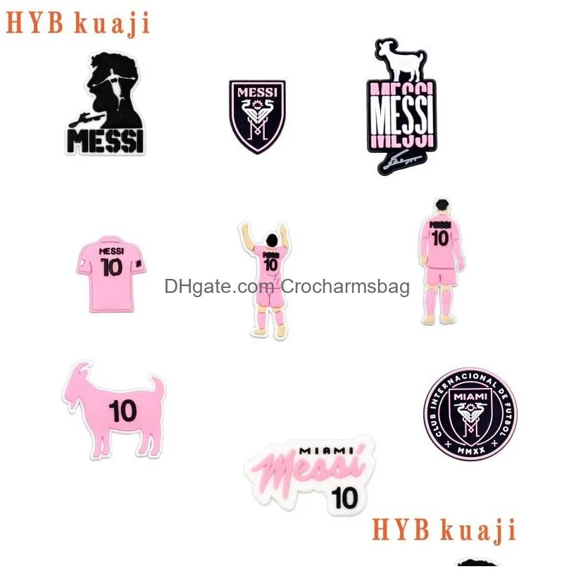 Shoe Parts & Accessories Hybkuaji  Logo Football Club Charms Custom Decorations Wholesale Drop Delivery Shoes Dhlnq