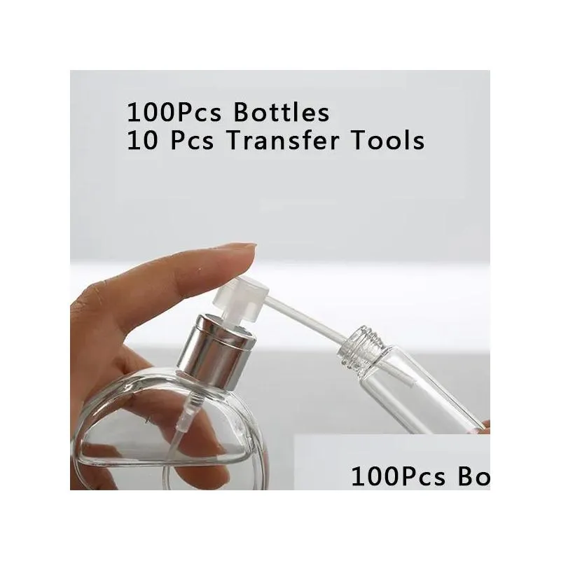Packing Bottles Wholesale Gift Container Top Grade Clear Glass Spray Bottle Atomizer Refillable Per Vial Fine Mist Empty Cosmetic Samp Dhpn7