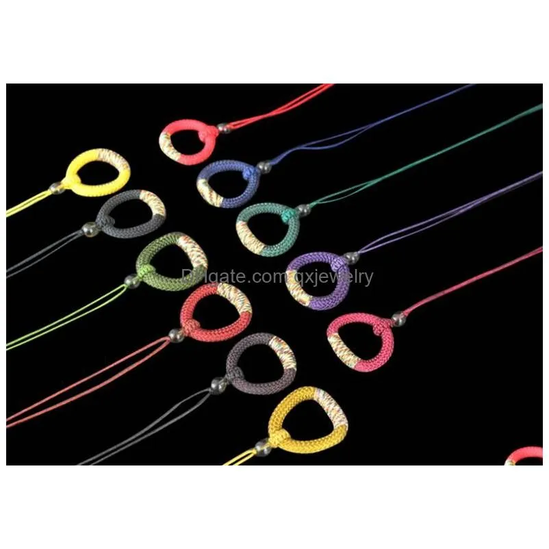 Cord & Wire 2Pc Lot 20Cm High Grade Ring Hand Rope Car Key Ord Mobile Phone Jewelry Findings Components Pendant Gourd Necklace Handbag Dhhtb