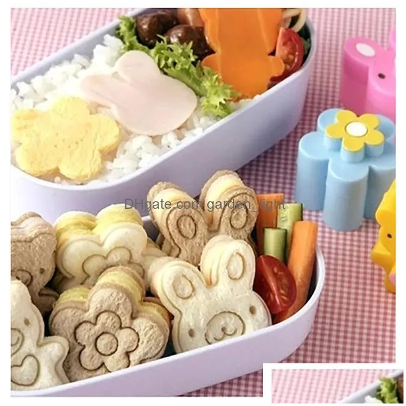 3pcs tools japanese style bread cheese meat food cutter mold sandwich form maker for lunch box 373 d3