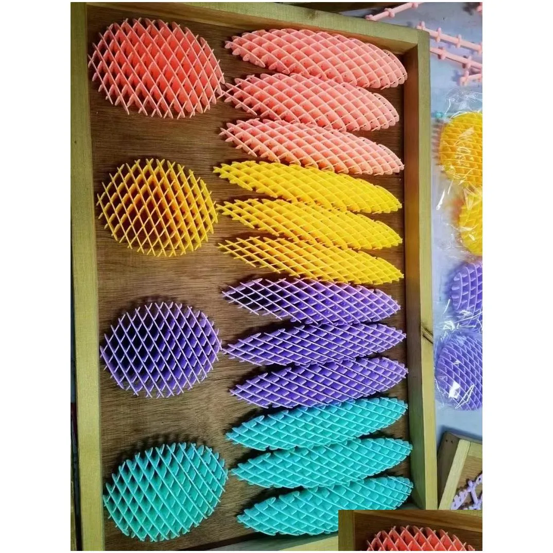 3D Elastic Mesh Stress Anxiety Relief Sensory Slug Fidget Toy Fidget Worm Toy